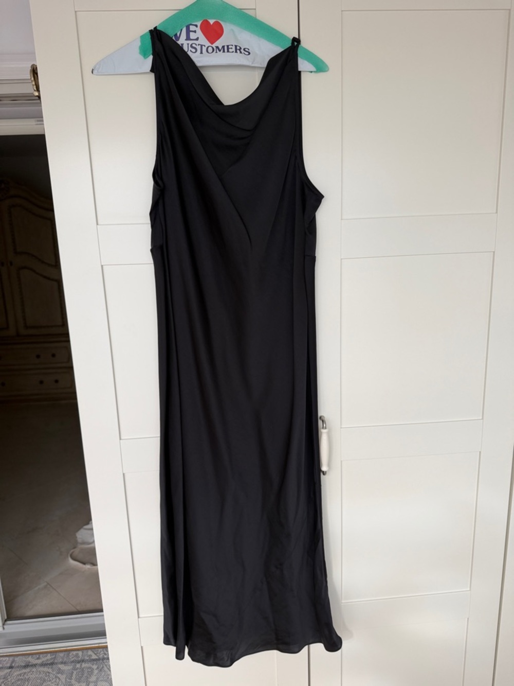 Aritzia Black Sleeveless Maxi Dress - Classic Evening Slip With Low Back